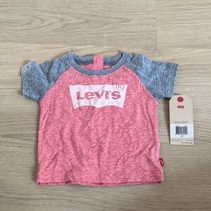 Levi's Kids Red and Gray Logo Tee